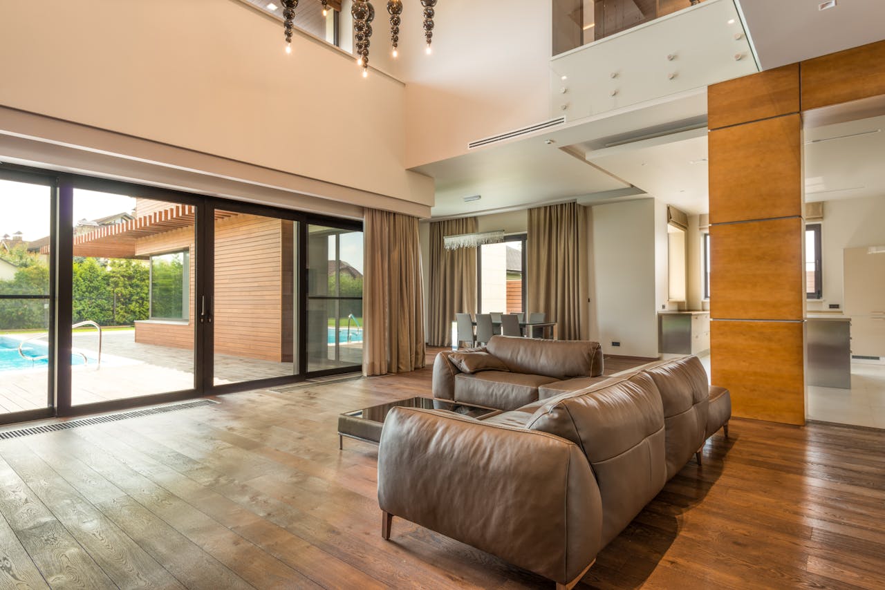 Modern Spaces With Sliding Doors & Coordinated Furniture.
